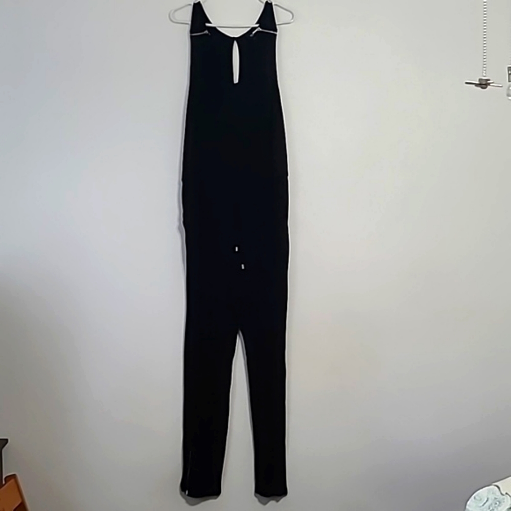Black Jumpsuit with Silver Zippers